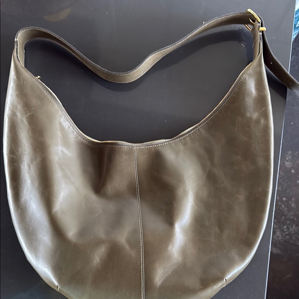 Elegant Brown Leather Hobo Bag
